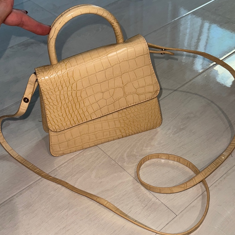 A New Day Crocodile-Embossed Crossbody Bag in Tan